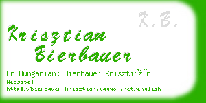 krisztian bierbauer business card